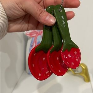 Ceramic Strawberry Measuring Spoons